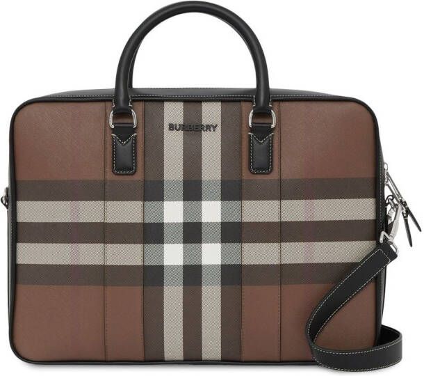 Burberry Geruite aktetas Zwart