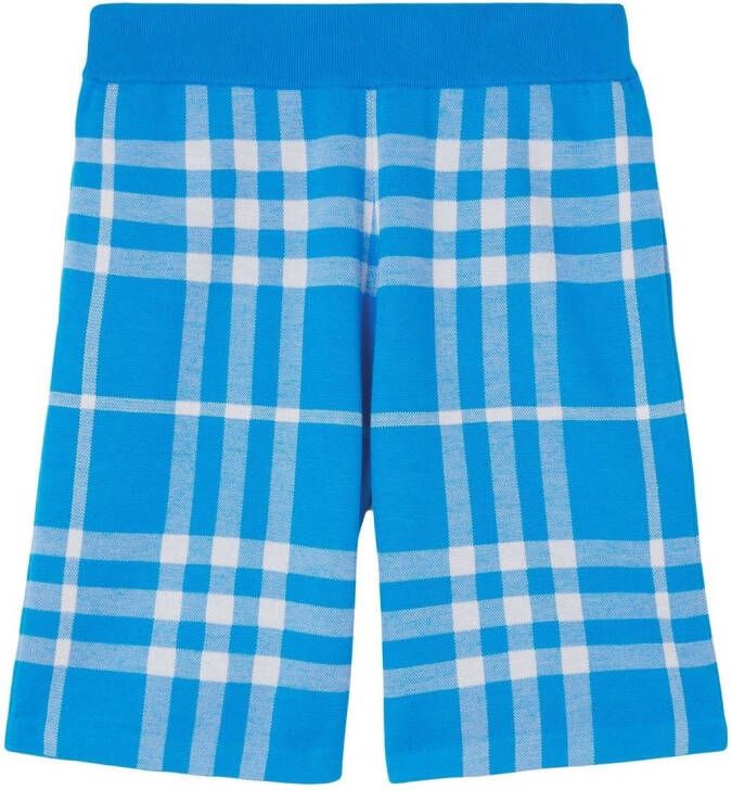 Burberry Geruite bermuda shorts Blauw