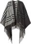 Burberry Geruite cape Grijs - Thumbnail 1
