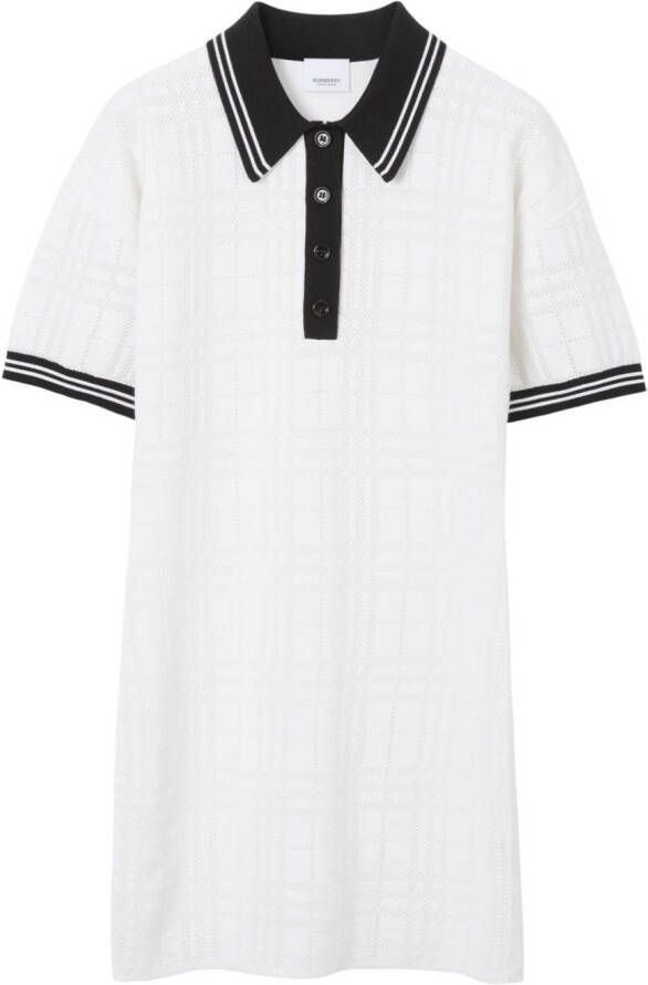 Burberry Geruite polojurk Wit