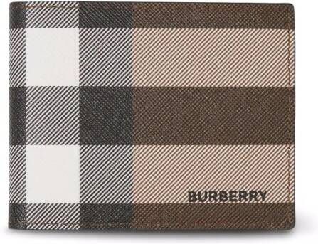 Burberry Geruite portemonnee Bruin