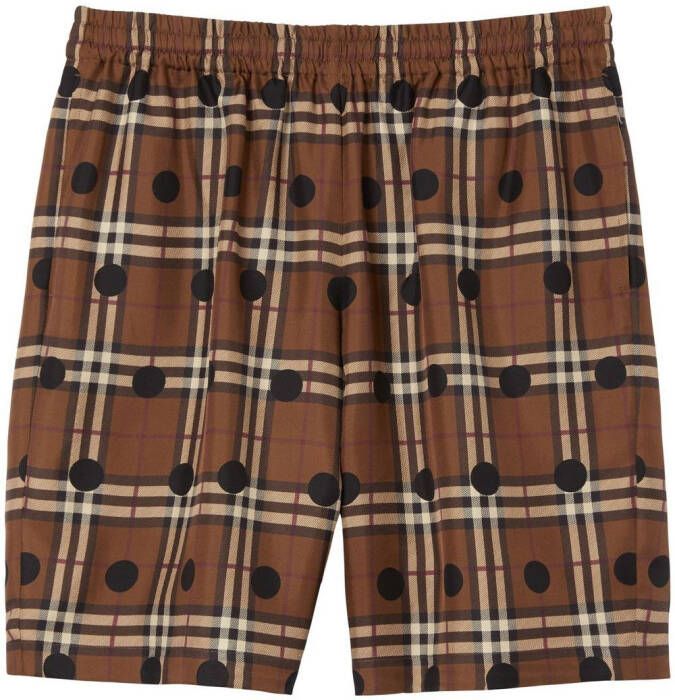 Burberry Geruite shorts Bruin