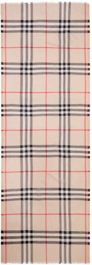 Burberry Geruite sjaal Beige