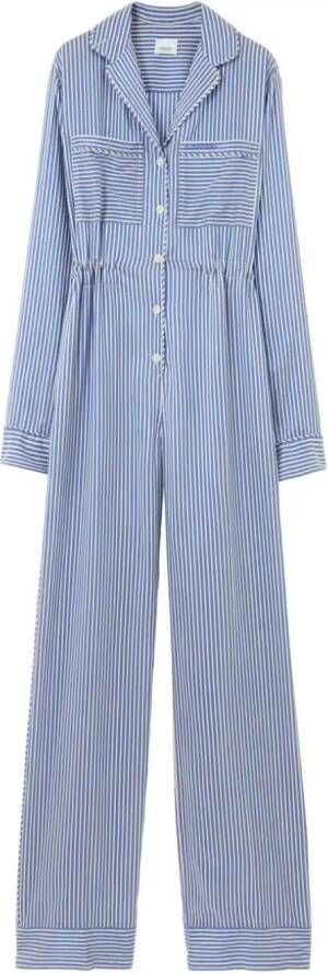 Burberry Gestreepte jumpsuit Blauw