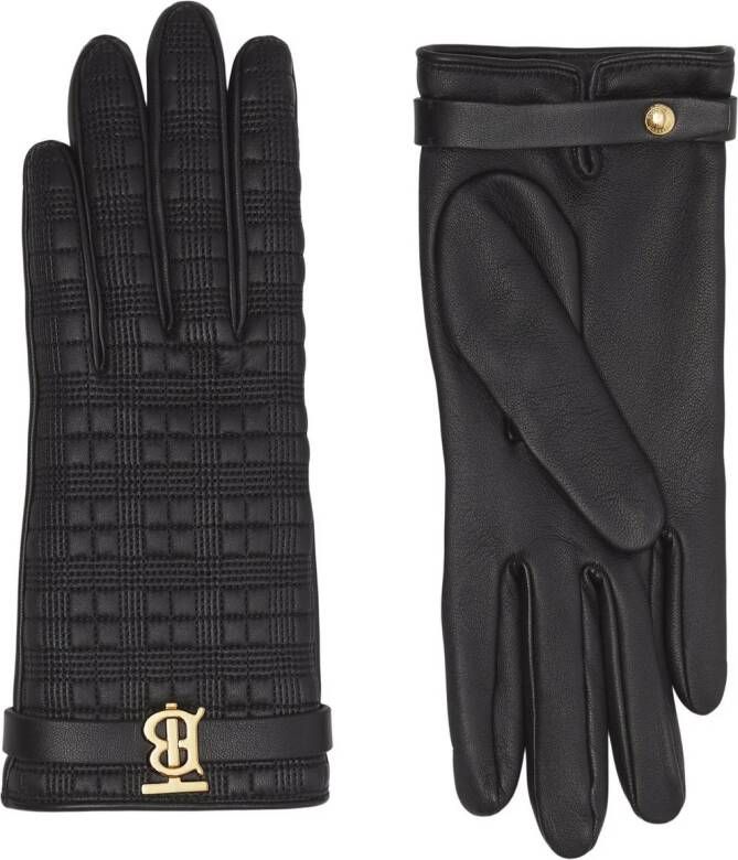 Burberry Gevoerde handschoenen Zwart