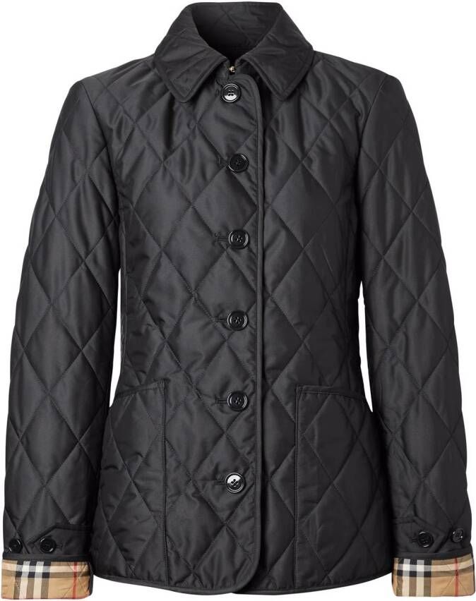 Burberry Gewatteerd thermojack Zwart