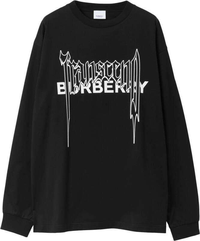 Burberry Sweater met grafische print Zwart