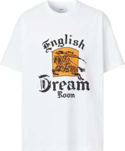 Burberry T-shirt met grafische print Wit