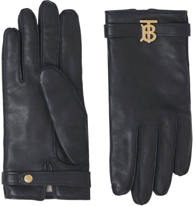 Burberry Handschoenen met logoplakkaat Zwart
