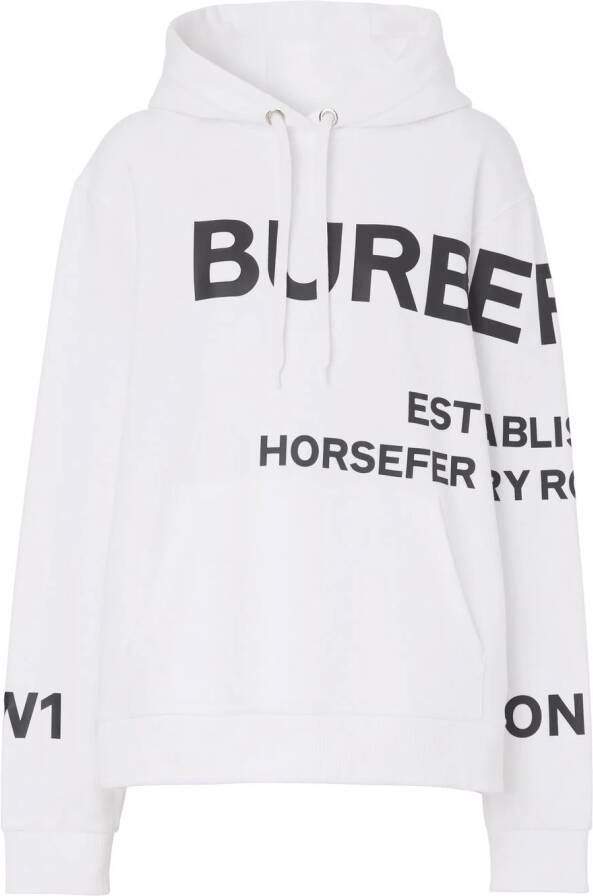 Burberry Hoodie met logo Wit