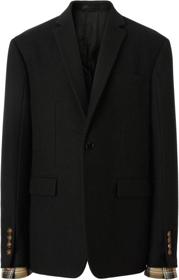 Burberry Jack met enkele rij knopen Zwart