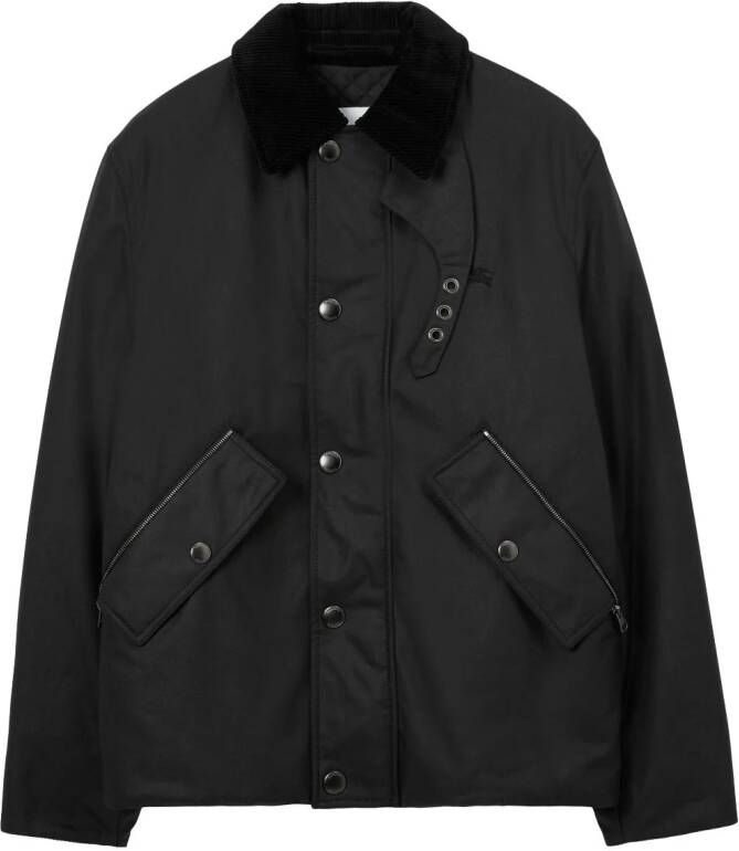 Burberry Jack met enkele rij knopen Zwart
