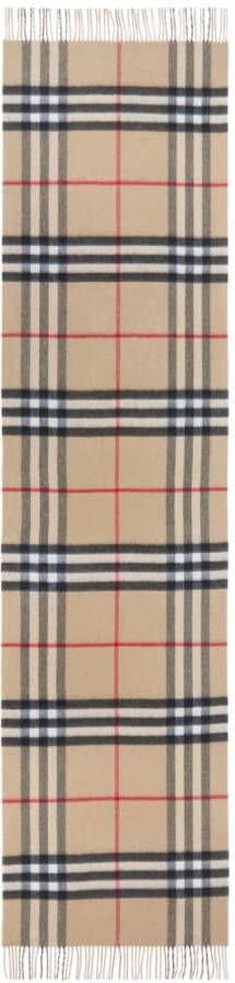 Burberry Omkeerbare geruite kasjmier sjaal Beige