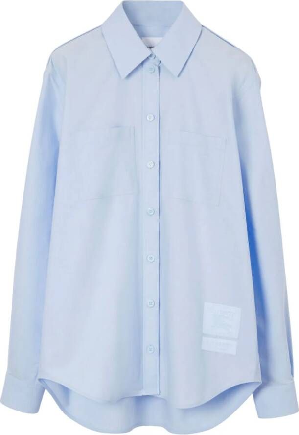 Burberry Katoenen blouse Blauw