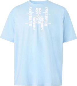 Burberry Katoenen T-shirt Blauw