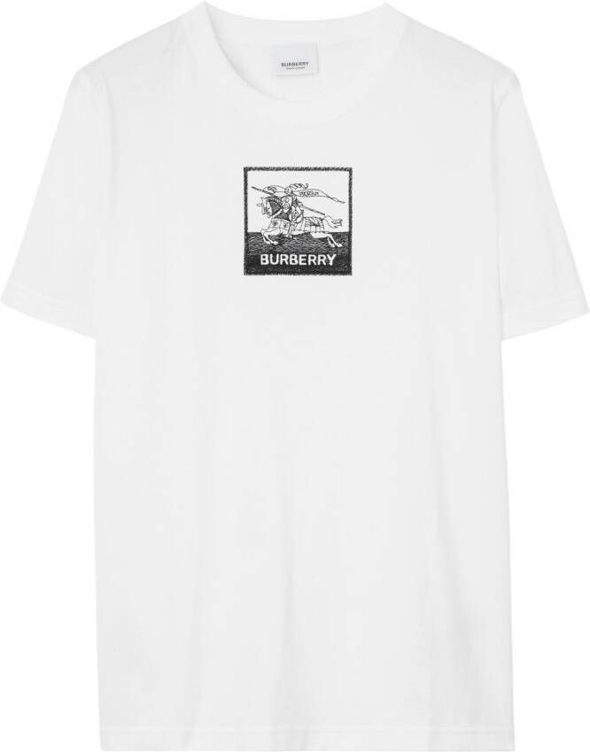 Burberry Katoenen T-shirt Wit