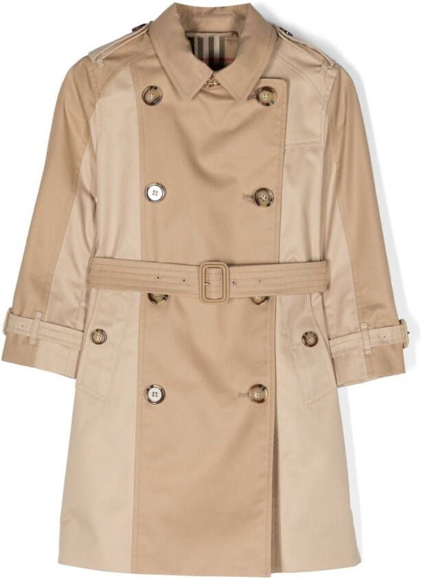 Burberry Kids Trenchcoat met ceintuur Beige