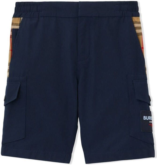 Burberry Kids Cargo shorts Blauw