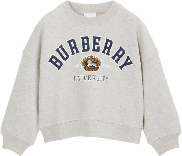 Burberry Kids Sweater met print Grijs