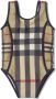 Burberry Kids Geruit badpak Bruin - Thumbnail 1