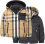 Burberry Kids Geruit donsjack Beige - Thumbnail 1