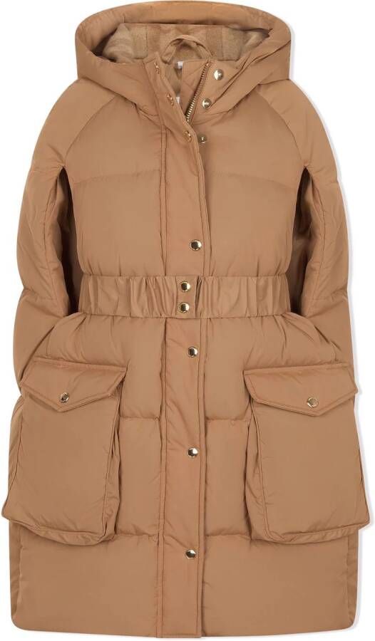 Burberry Kids Gewatteerde jas Bruin