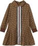 Burberry Kids Jurk met monogramprint Bruin - Thumbnail 1