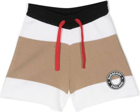 Burberry Kids Shorts met logopatch Wit