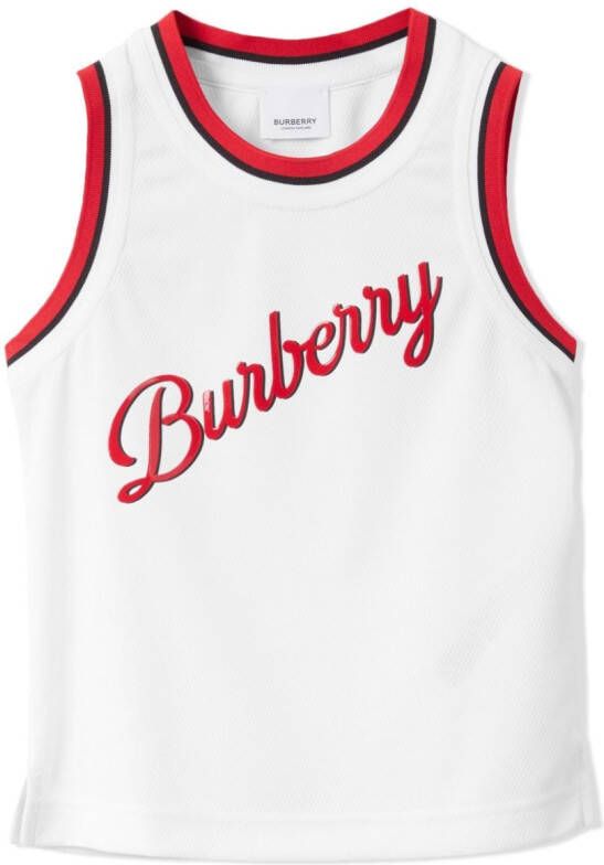 Burberry Kids Hemd met logoprint Wit