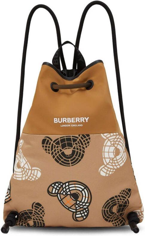 Burberry Kids Rugzak met logoprint Bruin