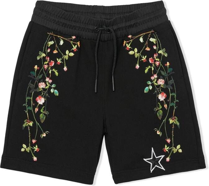 Burberry Kids Shorts met bloe print Zwart