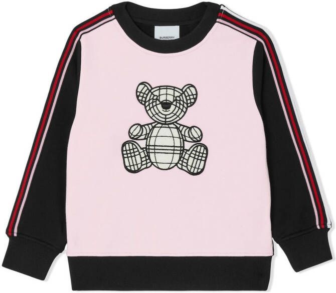 Burberry Kids Sweater met applicatie Roze