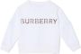 Burberry Kids Sweater met geborduurd logo Wit - Thumbnail 1