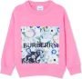 Burberry Kids Sweater met logoprint Roze - Thumbnail 1