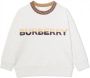 Burberry Kids Sweater met logoprint Wit - Thumbnail 1