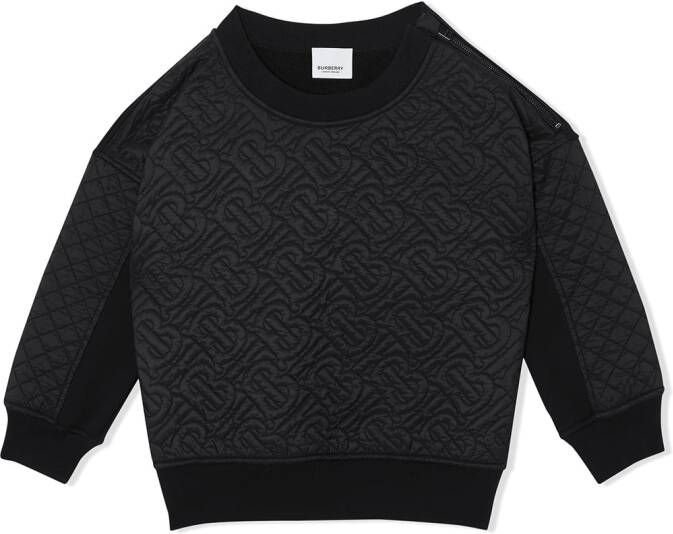 Burberry Kids Sweater met monogram Zwart