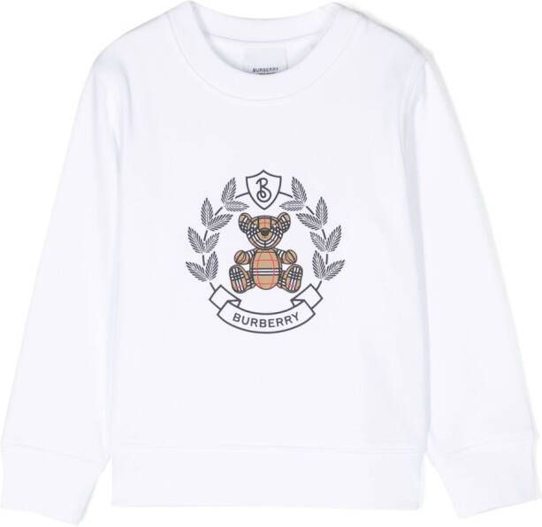 Burberry Kids Sweater met print Wit