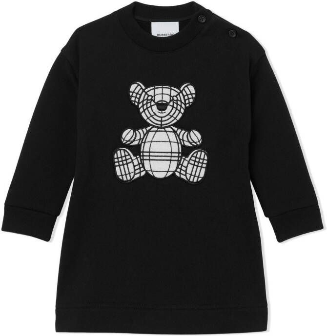 Burberry Kids Sweaterjurk met borduurwerk Zwart
