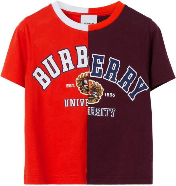 Burberry Kids T-shirt met logo Rood