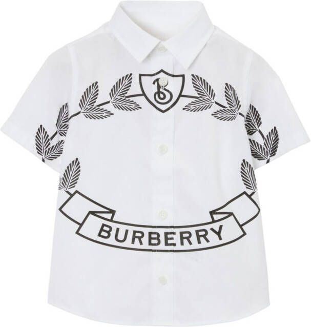 Burberry Kids T-shirt met print Wit