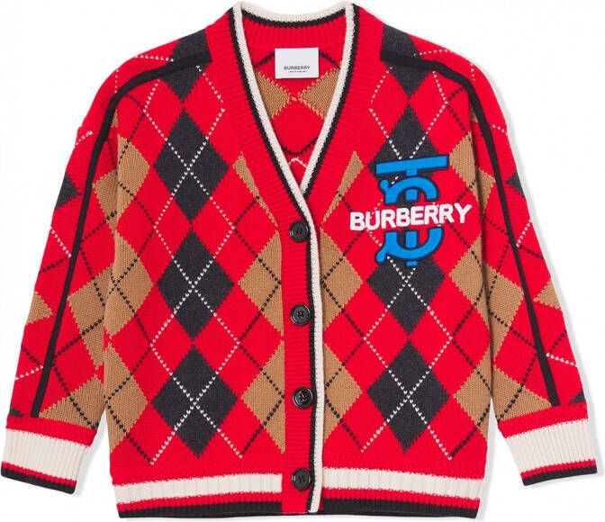 Burberry Kids Vest met monogram Rood