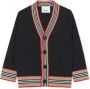 Burberry Kids Wollen vest Zwart - Thumbnail 1