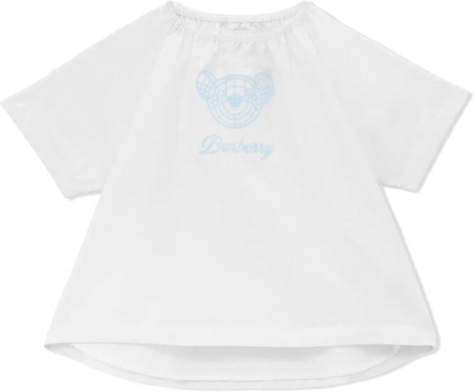 Burberry Kids Zijden shirt Wit