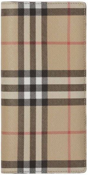 Burberry Geruite portemonnee Beige
