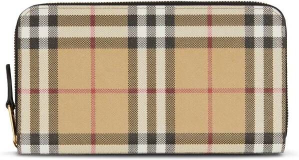 Burberry Leren portemonnee Beige