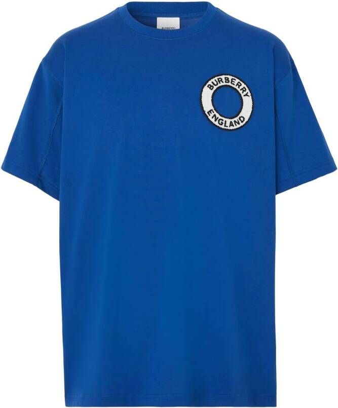 Burberry T-shirt met logo Blauw