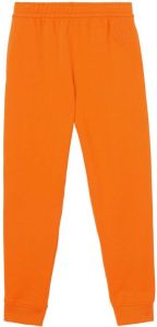 Burberry logo patch cotton track pants Oranje
