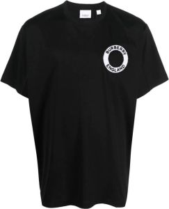 Burberry T-shirt met logopatch Zwart