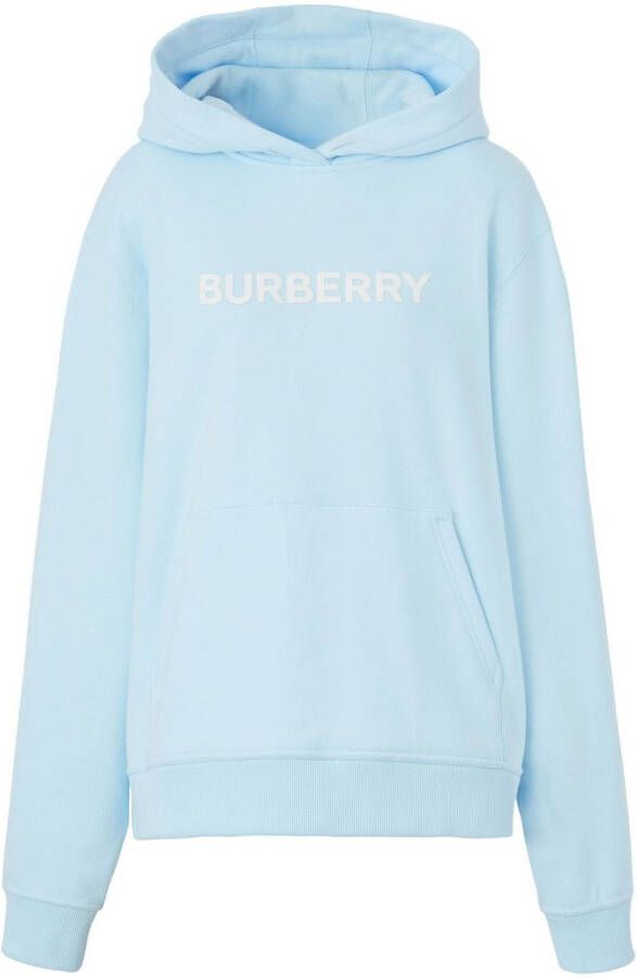 Burberry Hoodie met logoprint Blauw