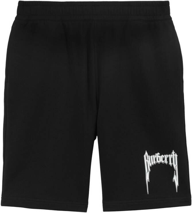Burberry Shorts met logoprint Zwart